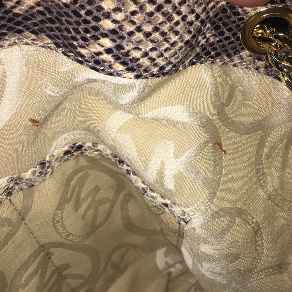 Large Michael Kors Python Embossed Bag - image 6